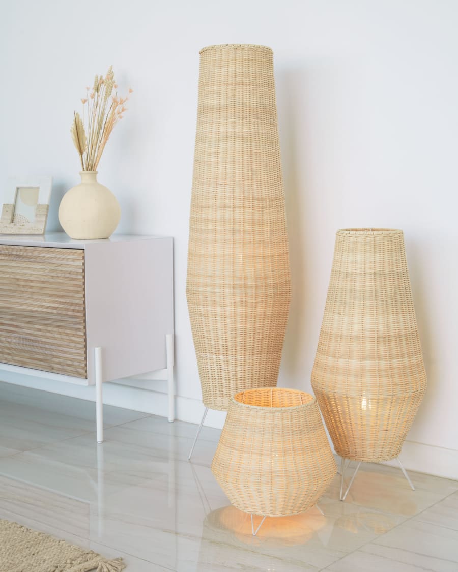 Natural Rattan Japandi Table Lamp