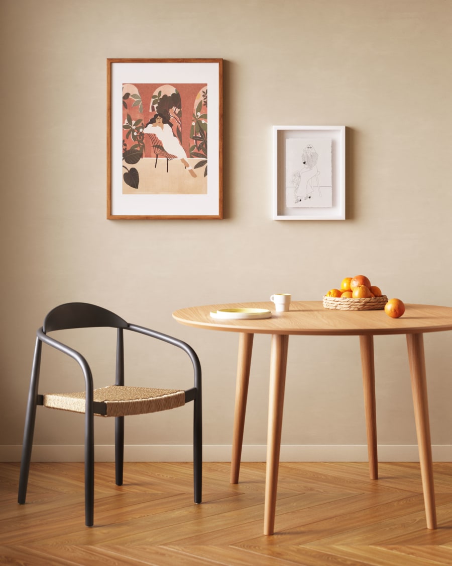 Black Japandi Dining Chair
