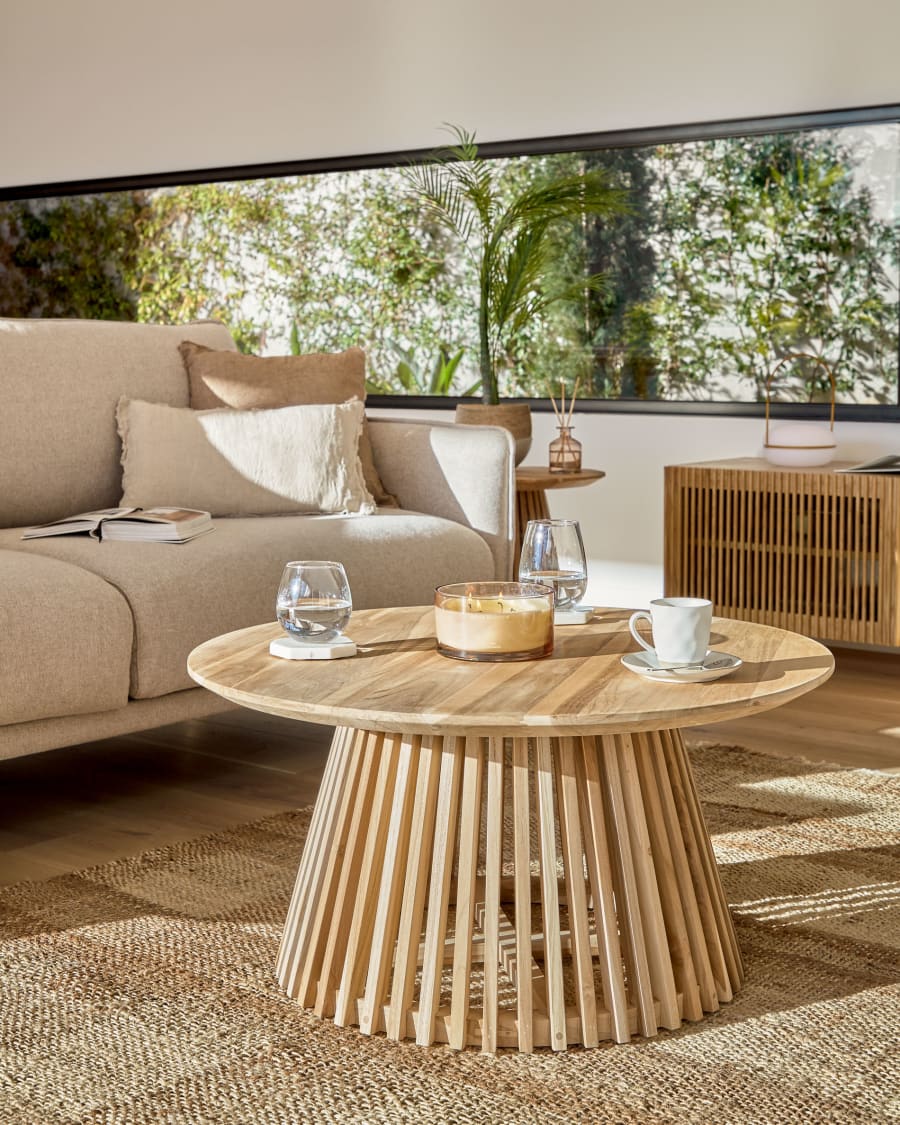 Round Japandi Coffee Table