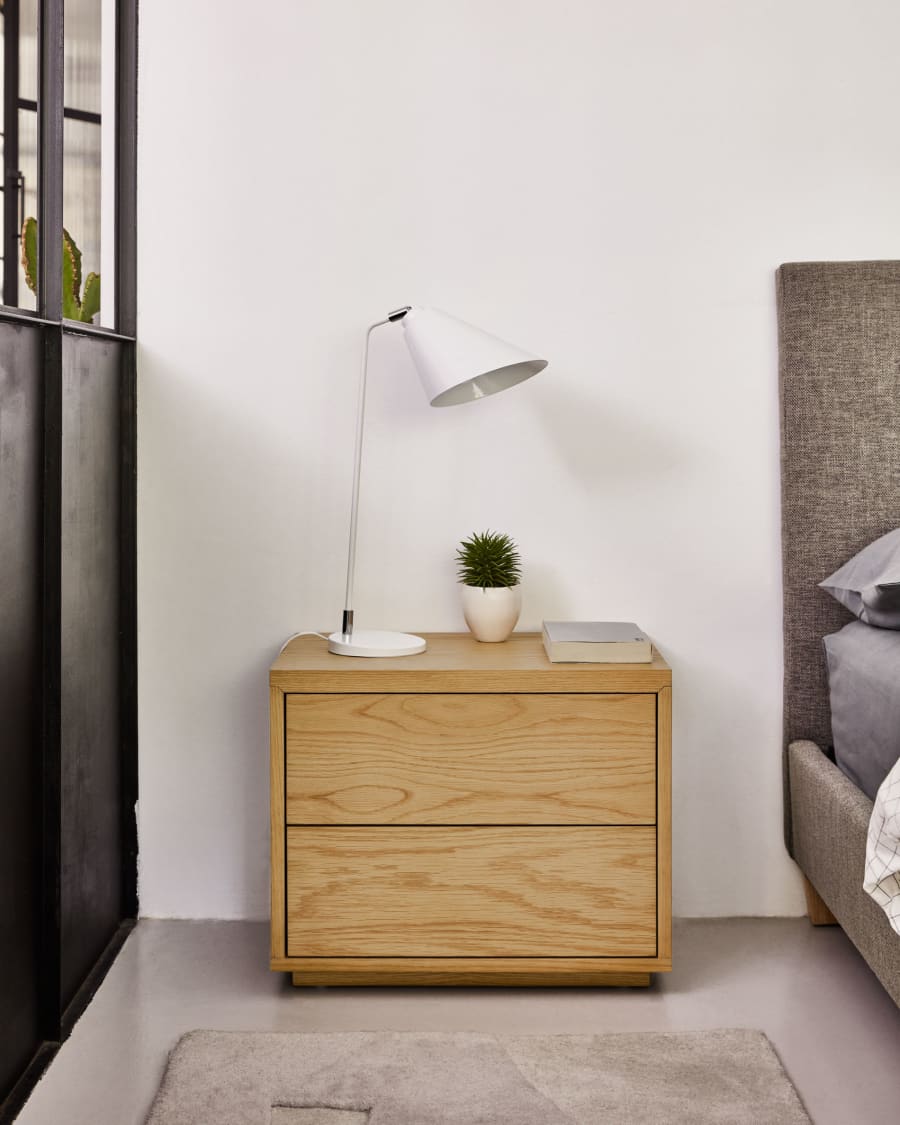 Japandi Light Wood Bedside Table