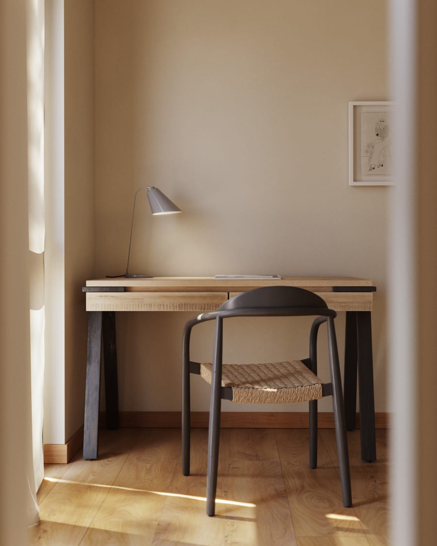 Black Japandi Dining Chair