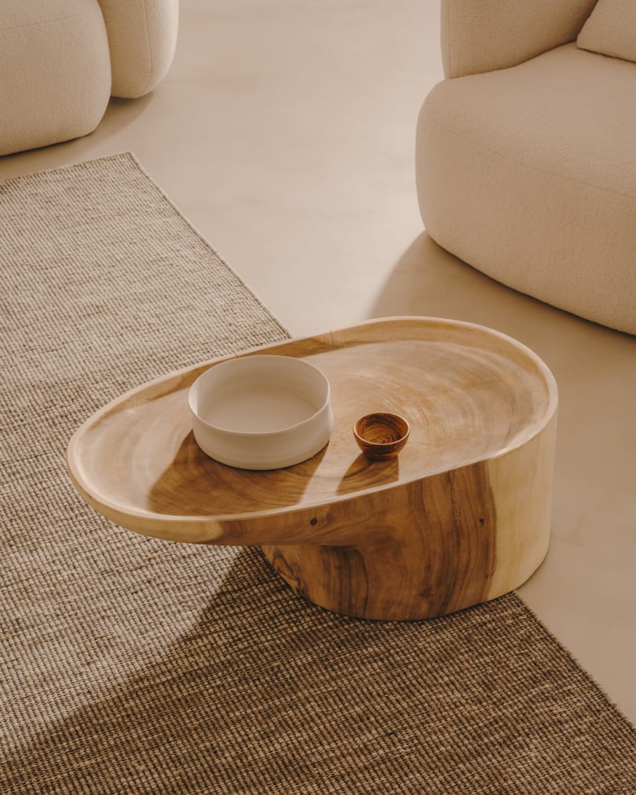 Japandi Raw Wood Coffee Table