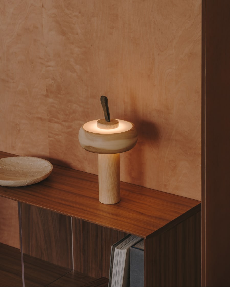 Japandi Wooden Table Lamp