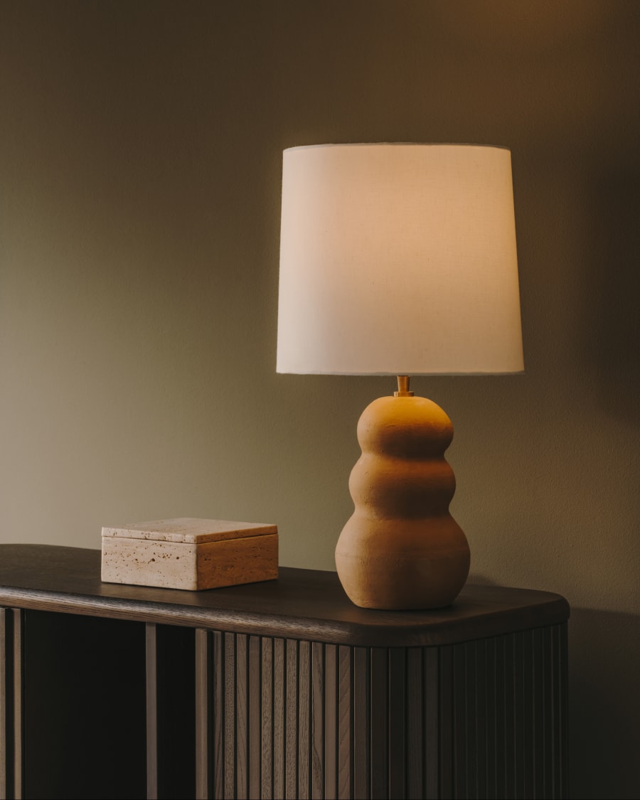 Japandi Terracotta Table Lamp