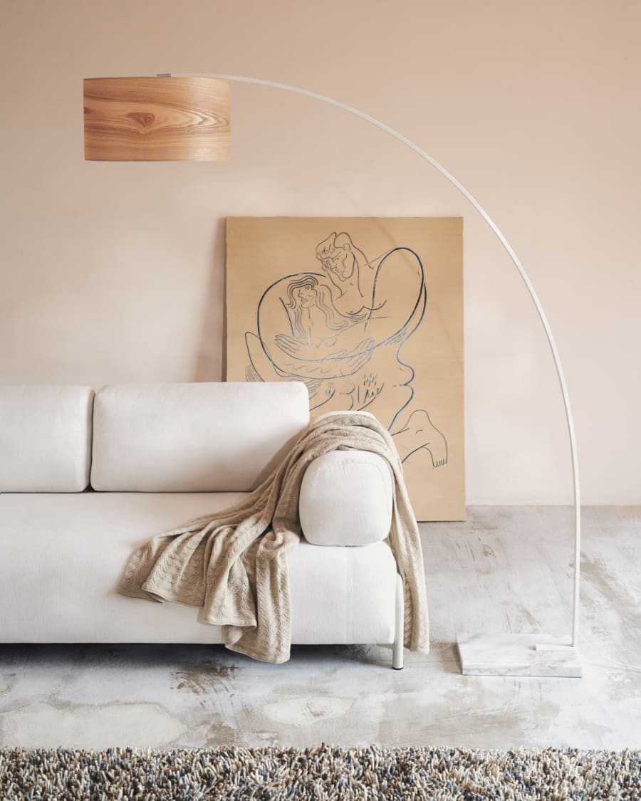 Japandi Arched Floor Lamp