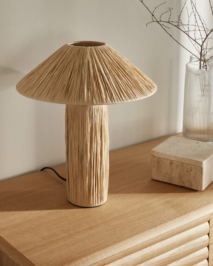 Japandi Woven Table Lamp