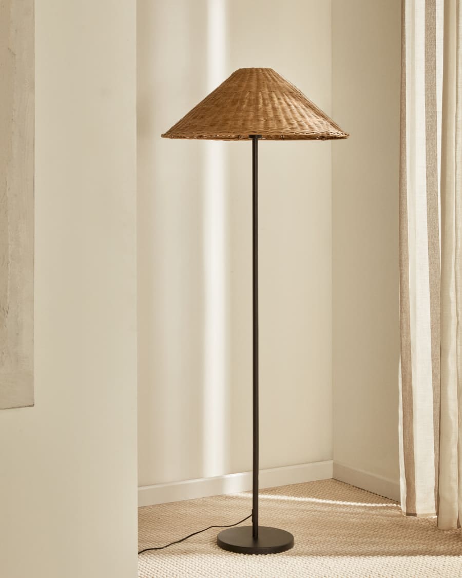 Japandi Rattan Floor Lamp