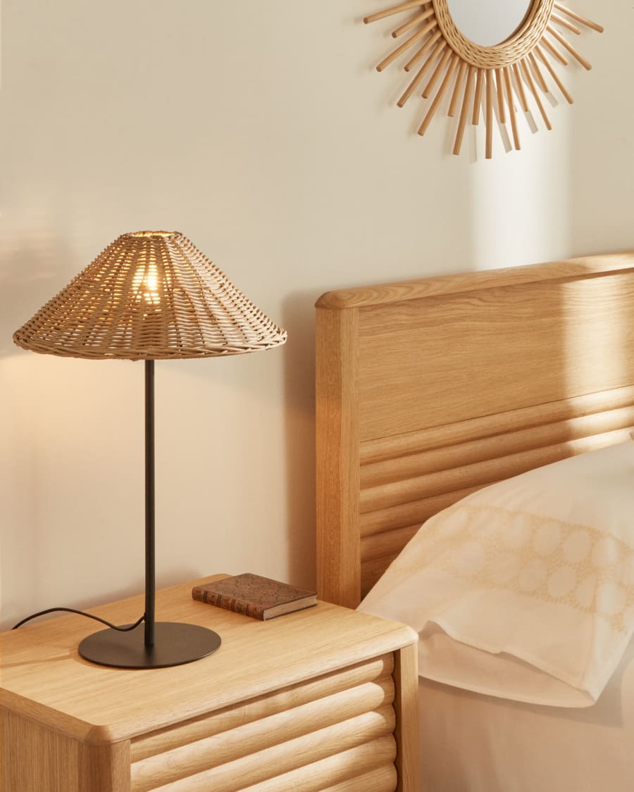 Japandi Rattan Table Lamp