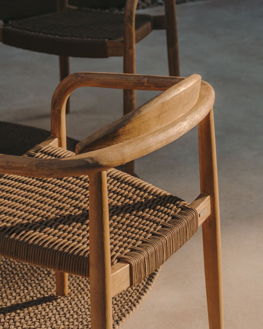 Japandi Wood and Rope Chair