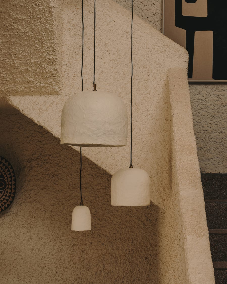 White Japandi Pendant Light