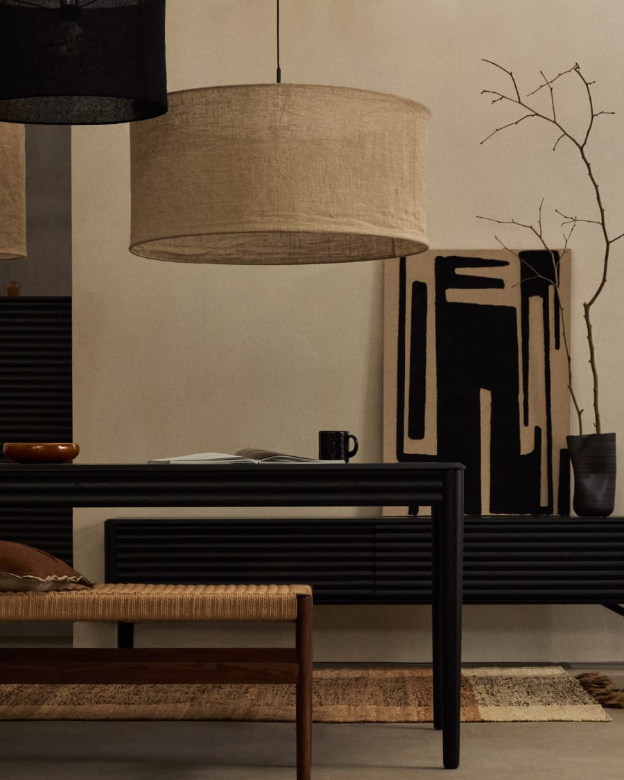 Linen Japandi Ceiling Lamp Shade
