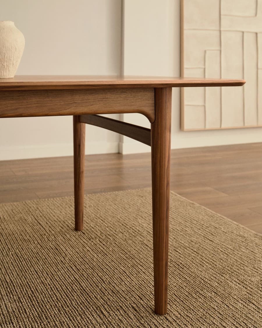 Walnut Japandi Extendable Table