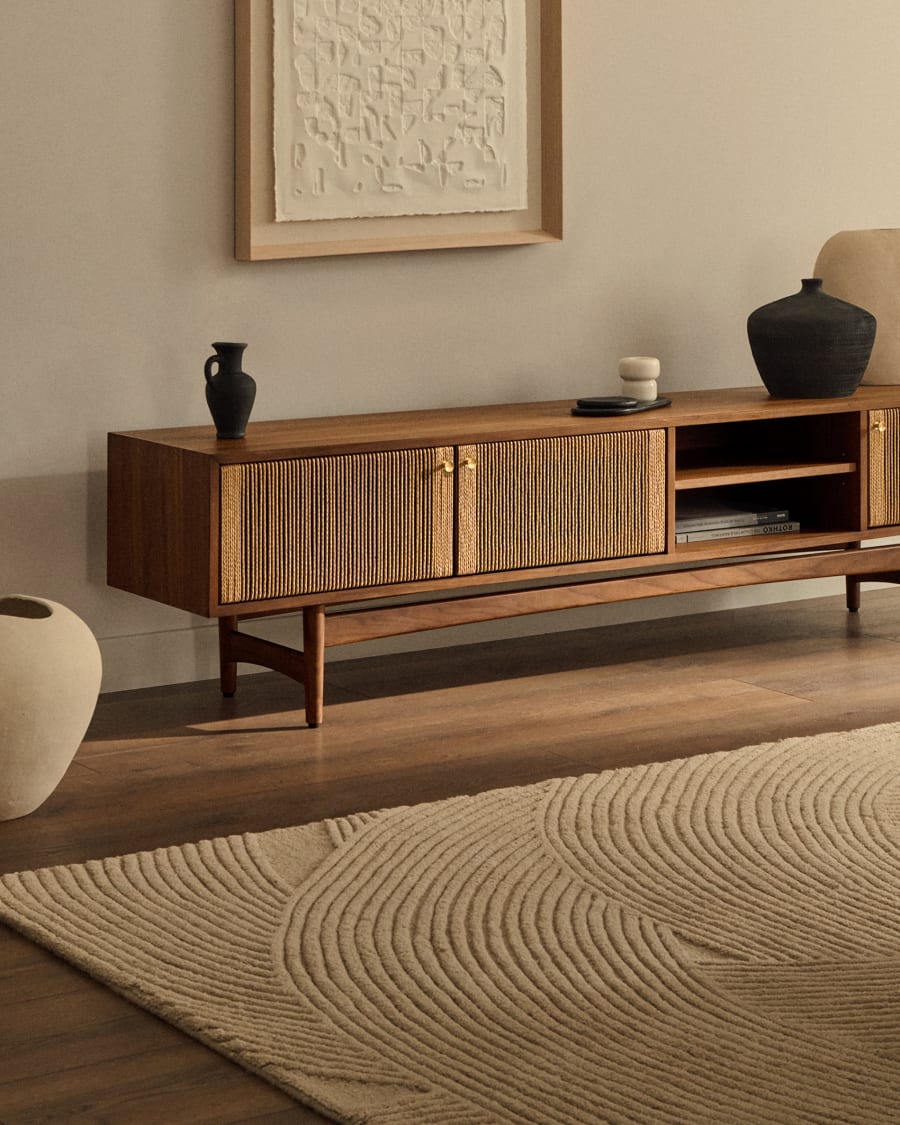 Beige Wool Japandi Rug