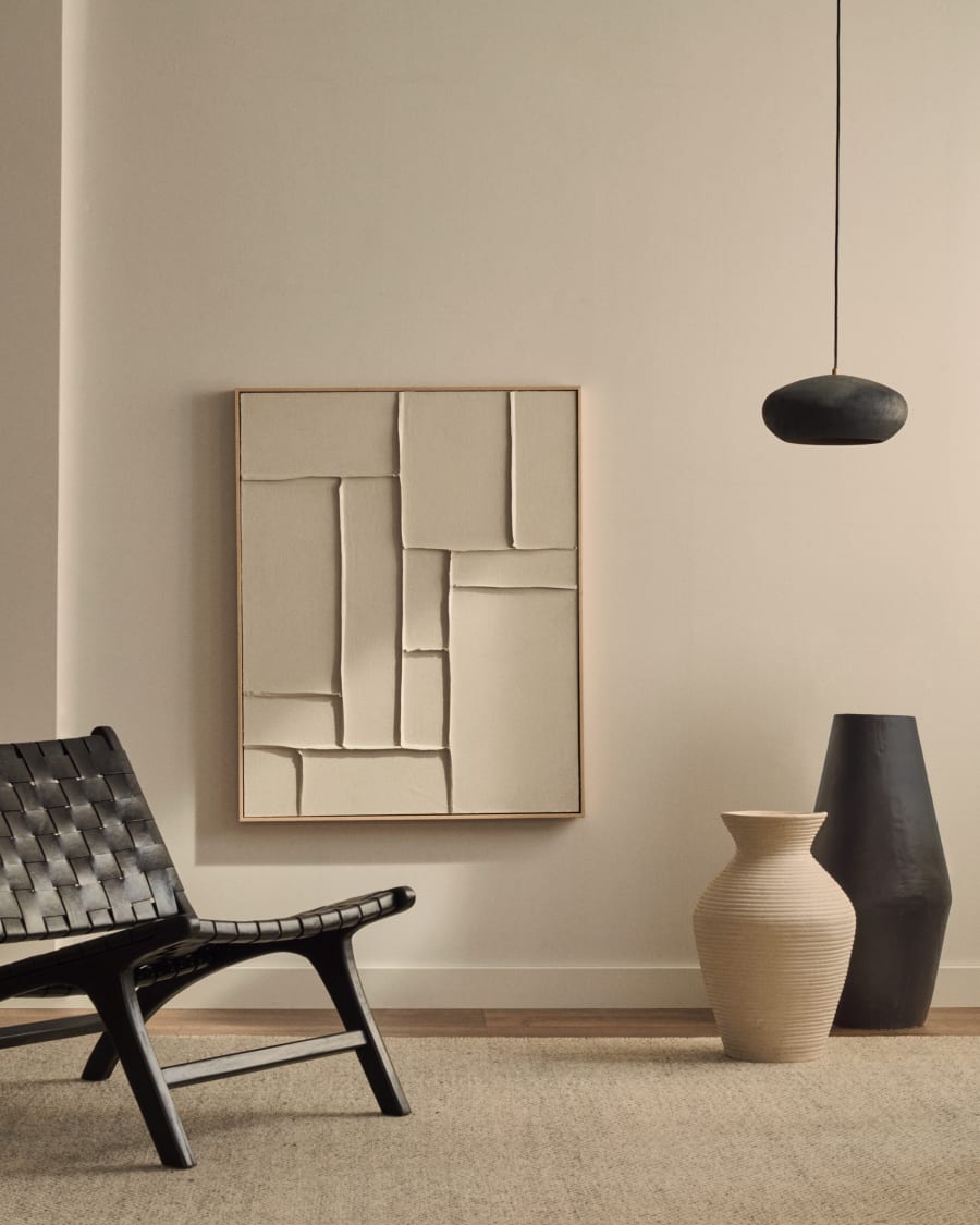 White Linen Japandi Wall Art