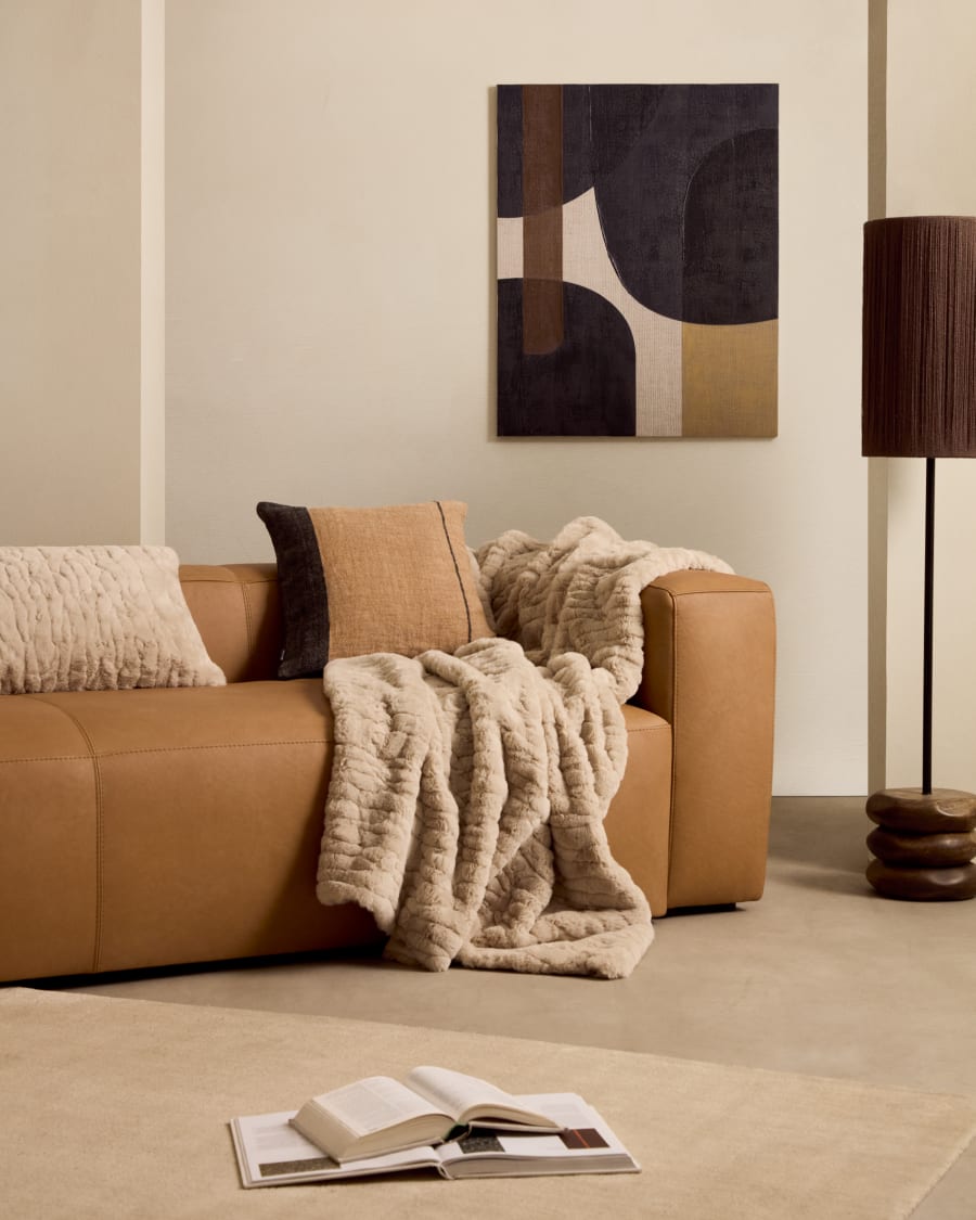Brown Abstract Japandi Canvas