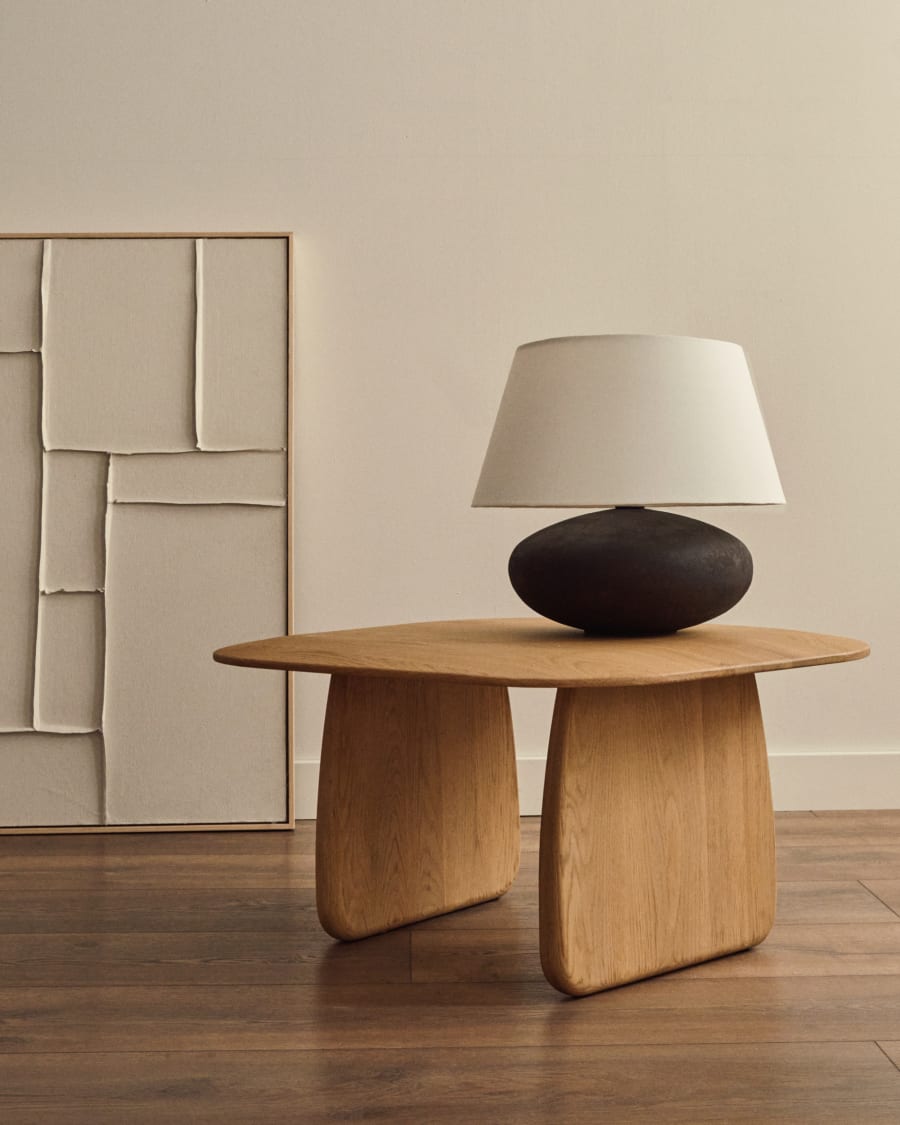 Organic Shape Japandi Side Table