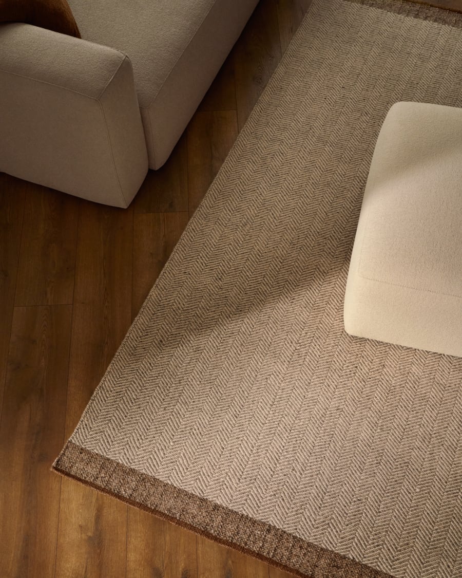 Japandi Herringbone Rug