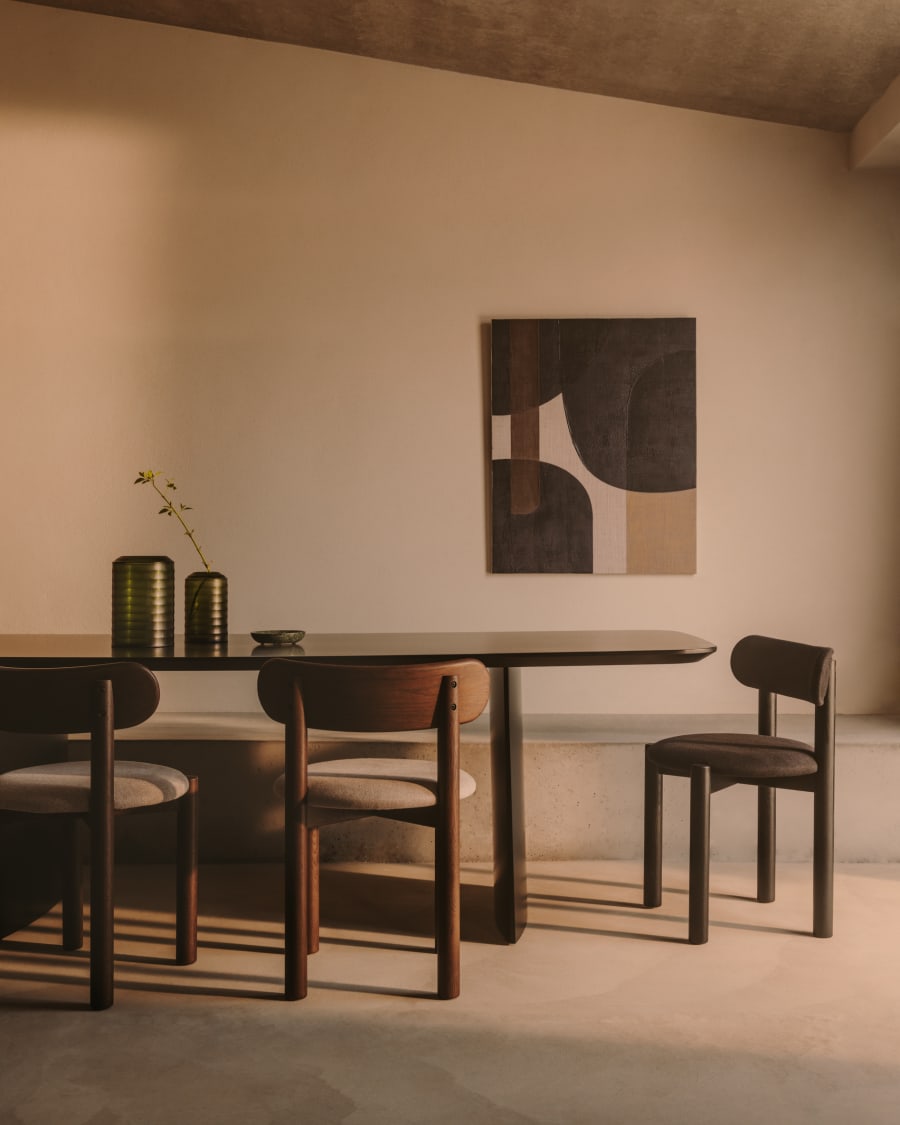 Brown Abstract Japandi Canvas