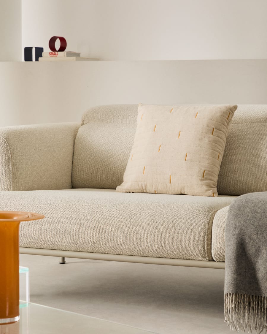 Linen Embroidered Japandi Cushion Cover
