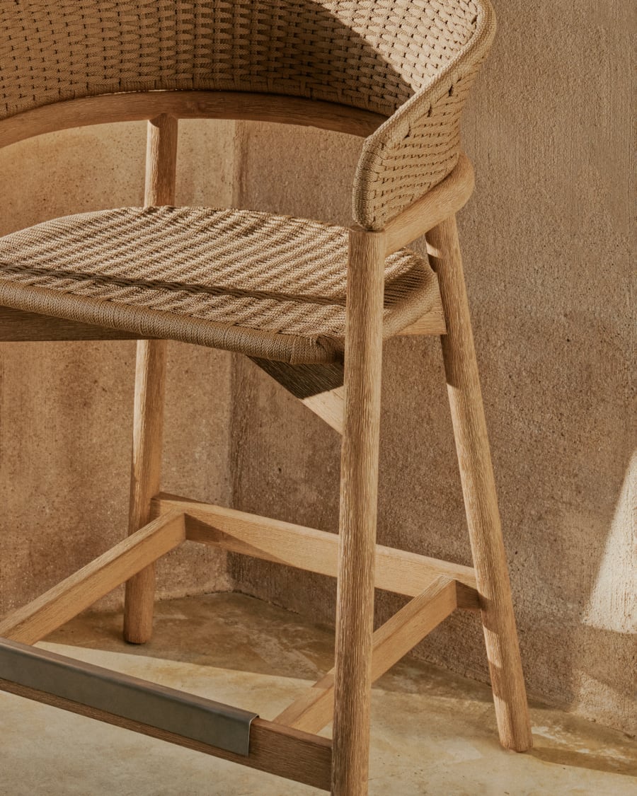 Japandi Woven Stool