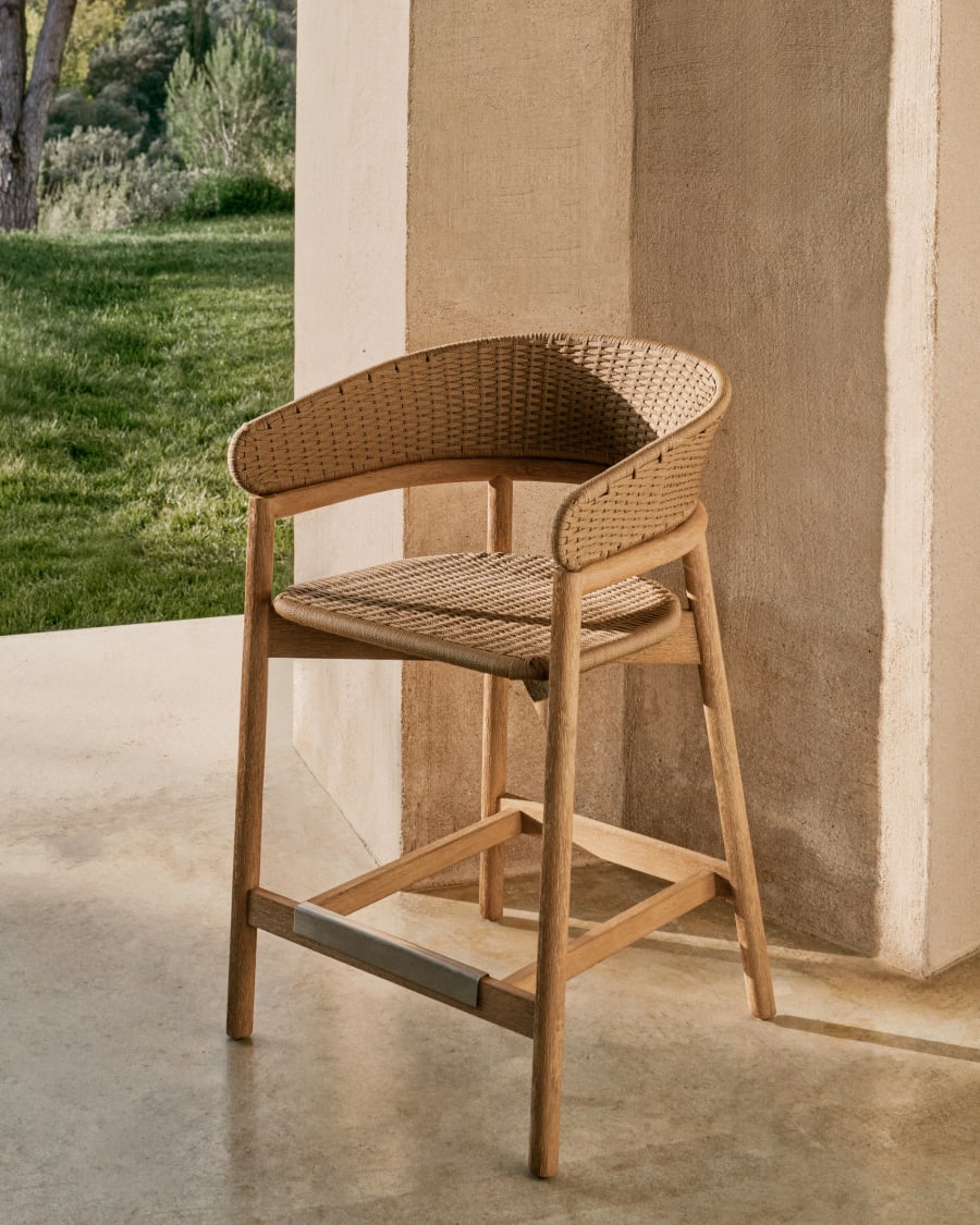 Japandi Woven Stool