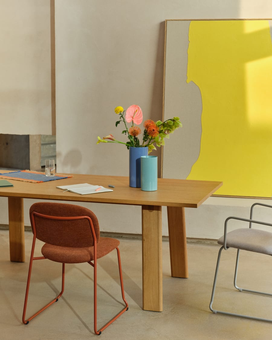 Light Wood Japandi Extendable Table