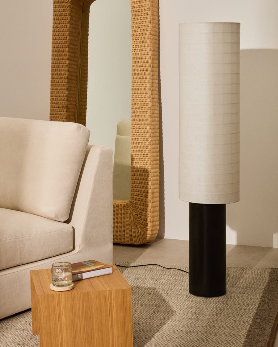 Cylindrical Japandi Floor Lamp