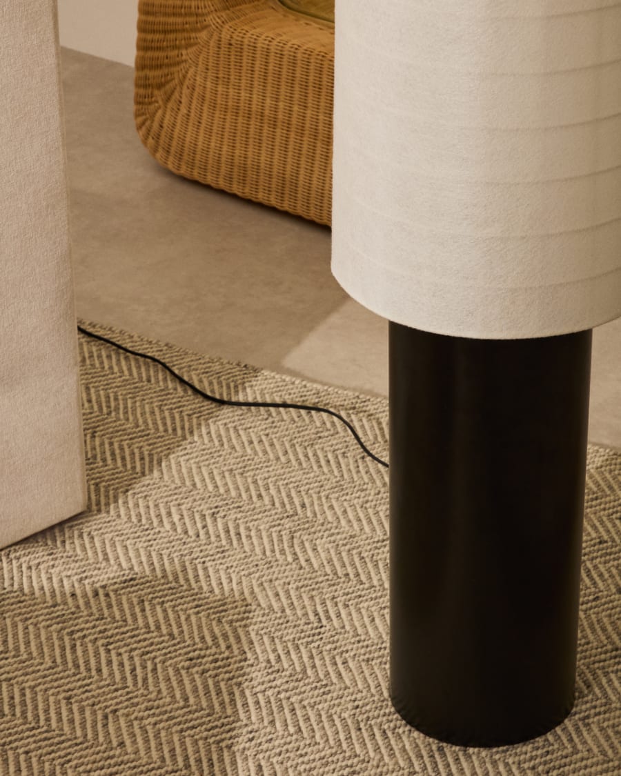 Cylindrical Japandi Floor Lamp