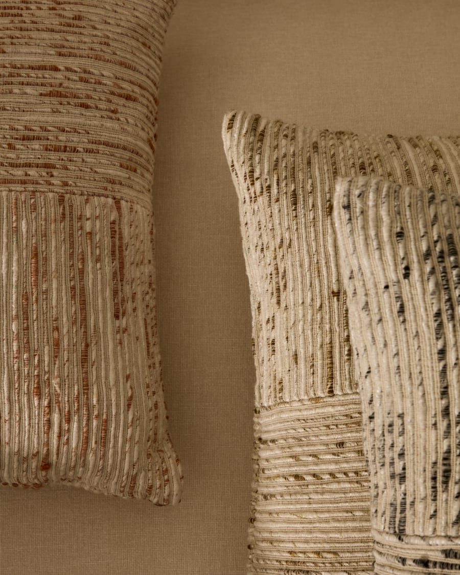 Beige & Black Japandi Cushion Cover