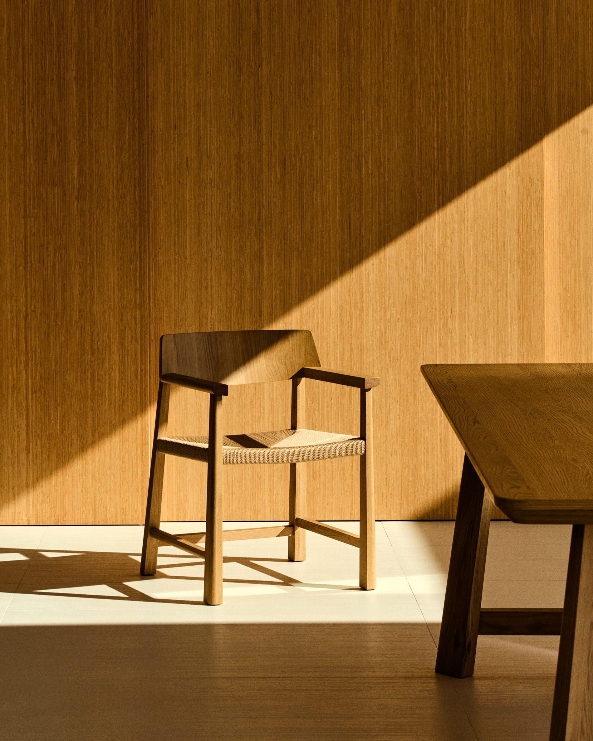 Japandi Wood & Jute Chair