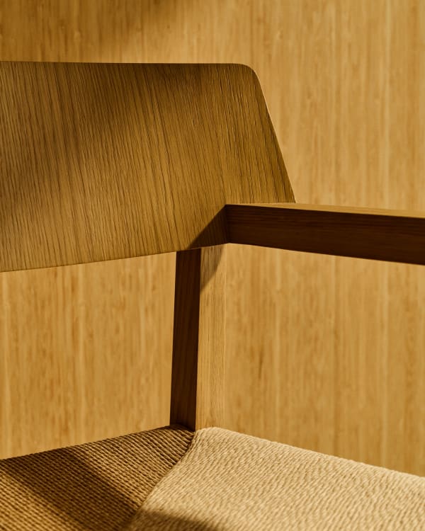 Japandi Wood & Jute Chair