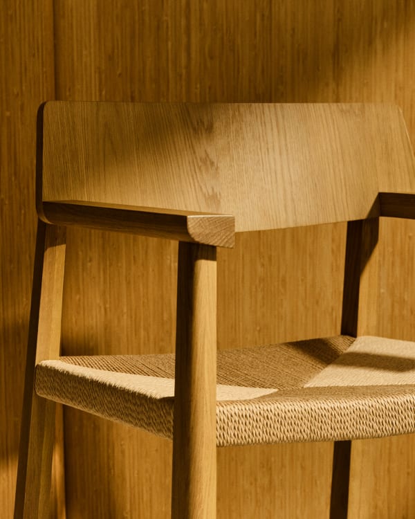 Japandi Wood & Jute Chair