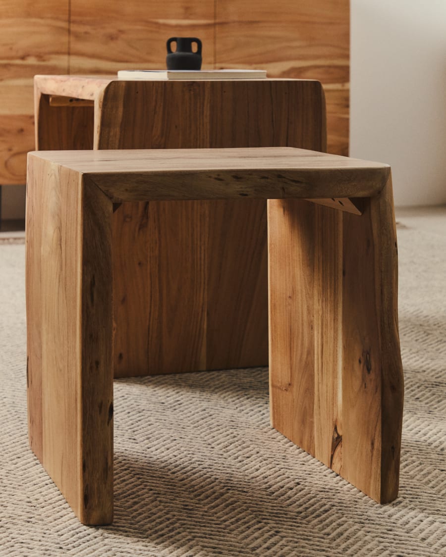 Japandi Nesting Side Tables Set