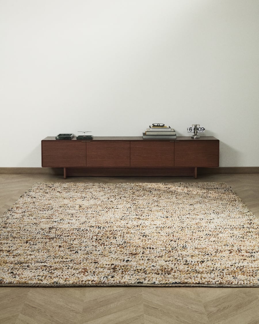 Multicoloured Wool Japandi Rug