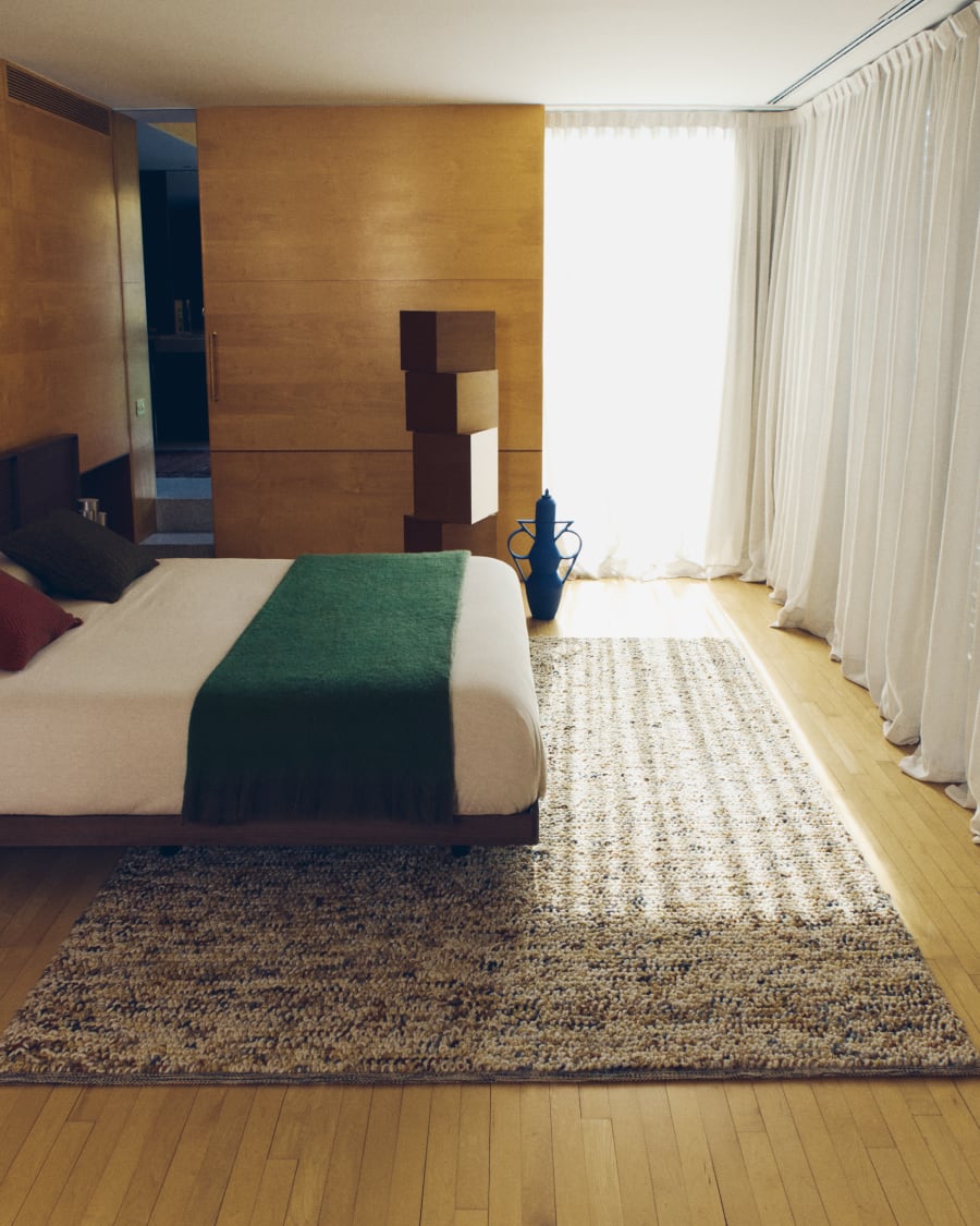 Multicoloured Wool Japandi Rug