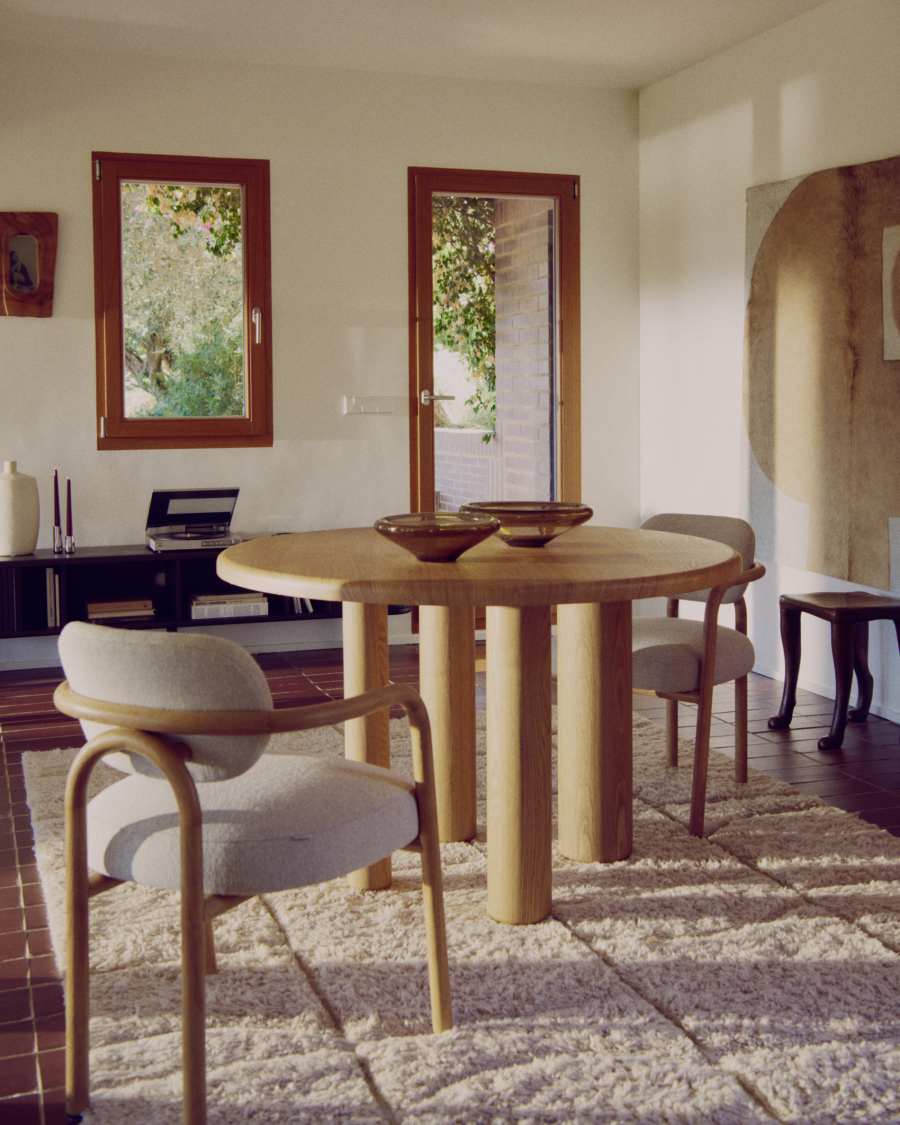 Japandi Round Table for 4 People