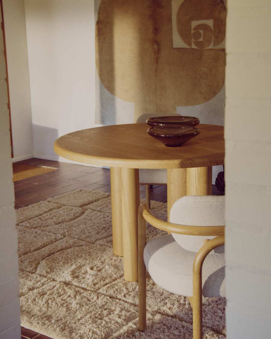 Japandi Round Table for 4 People