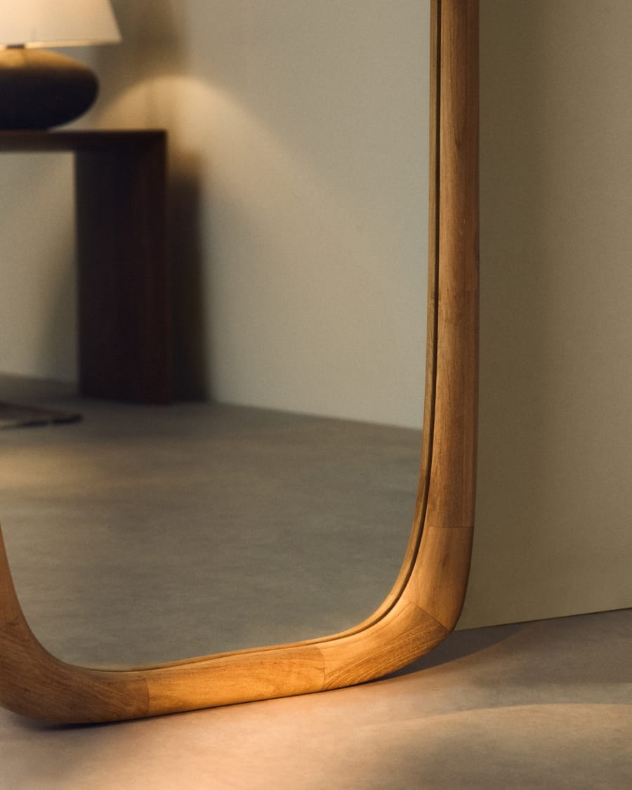 Teak Japandi Mirror 158x61cm