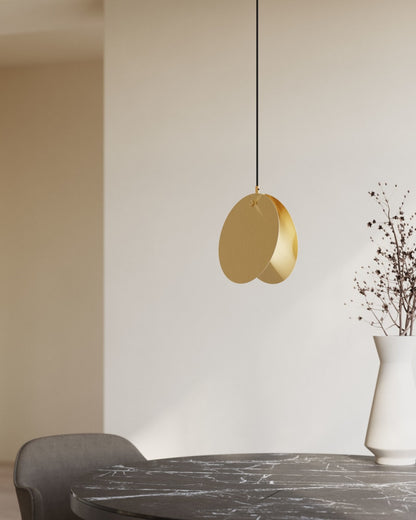 Japandi Brass Pendant Light