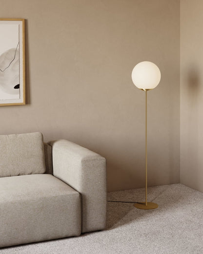 Japandi Milk Glass Floor Lamp