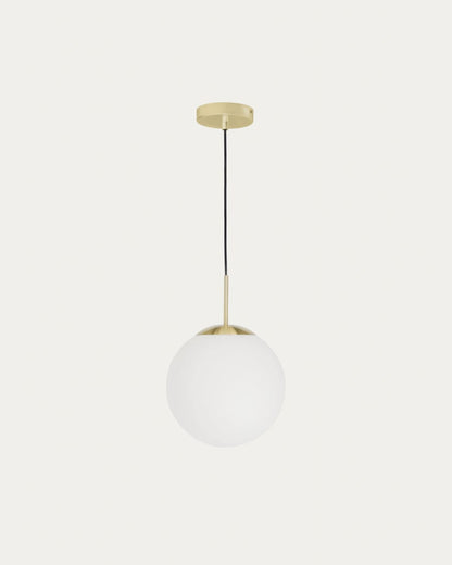 Japandi Milk Glass Pendant Light