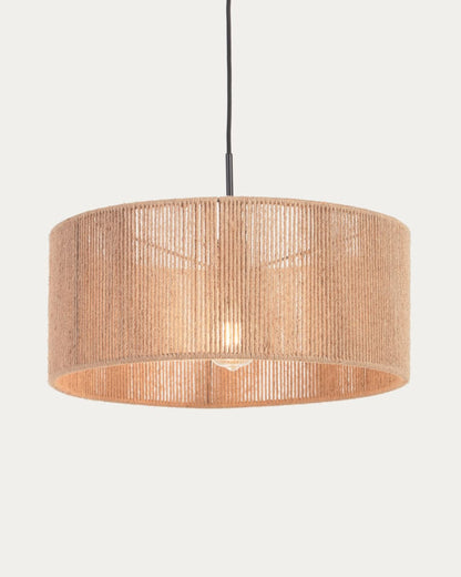 Japandi Woven Pendant Light