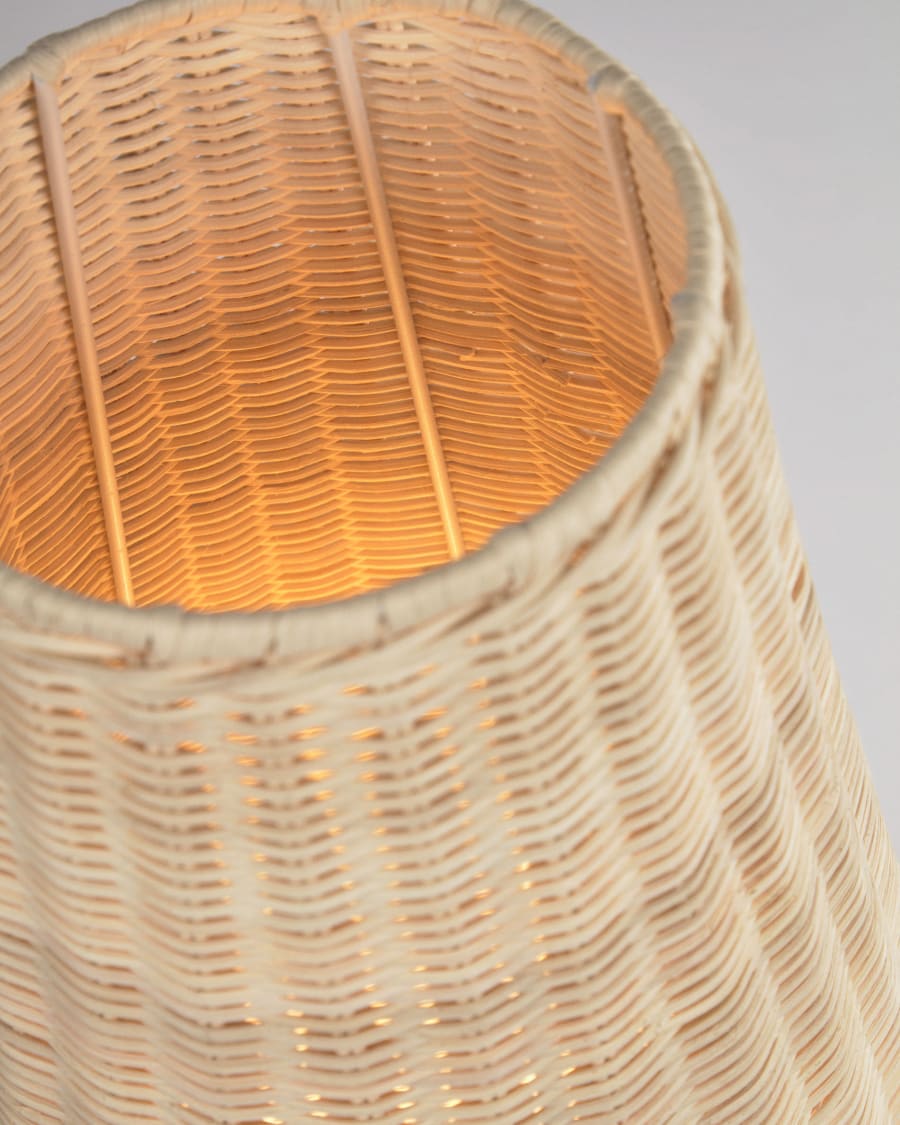 Natural Rattan Japandi Table Lamp