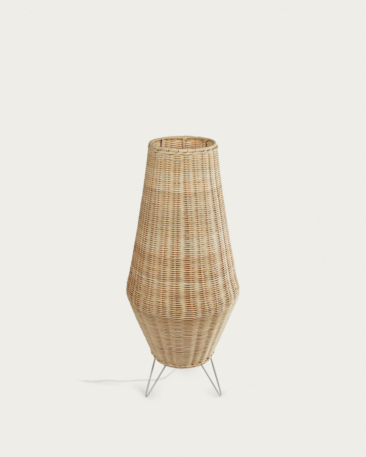 Natural Rattan Japandi Table Lamp in woven rattan
