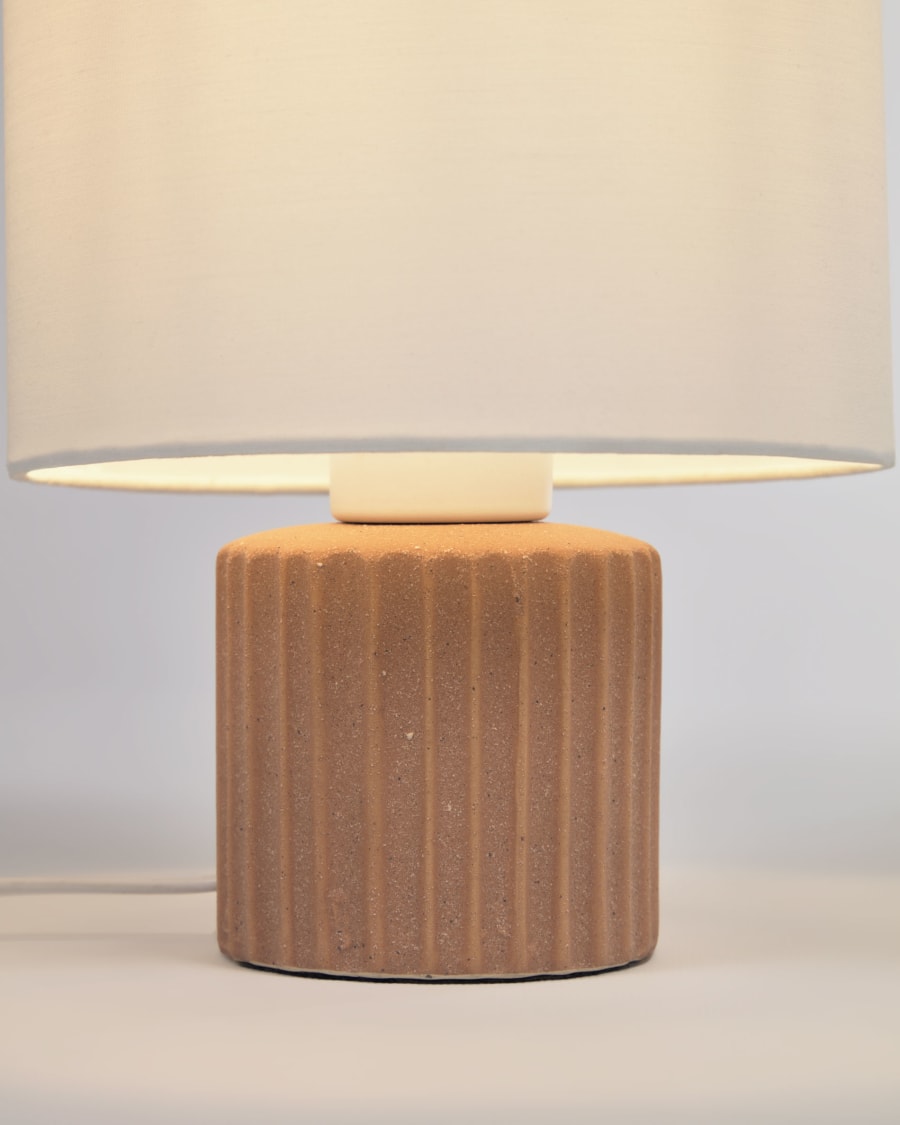 Terracotta Ceramic Japandi Table Lamp