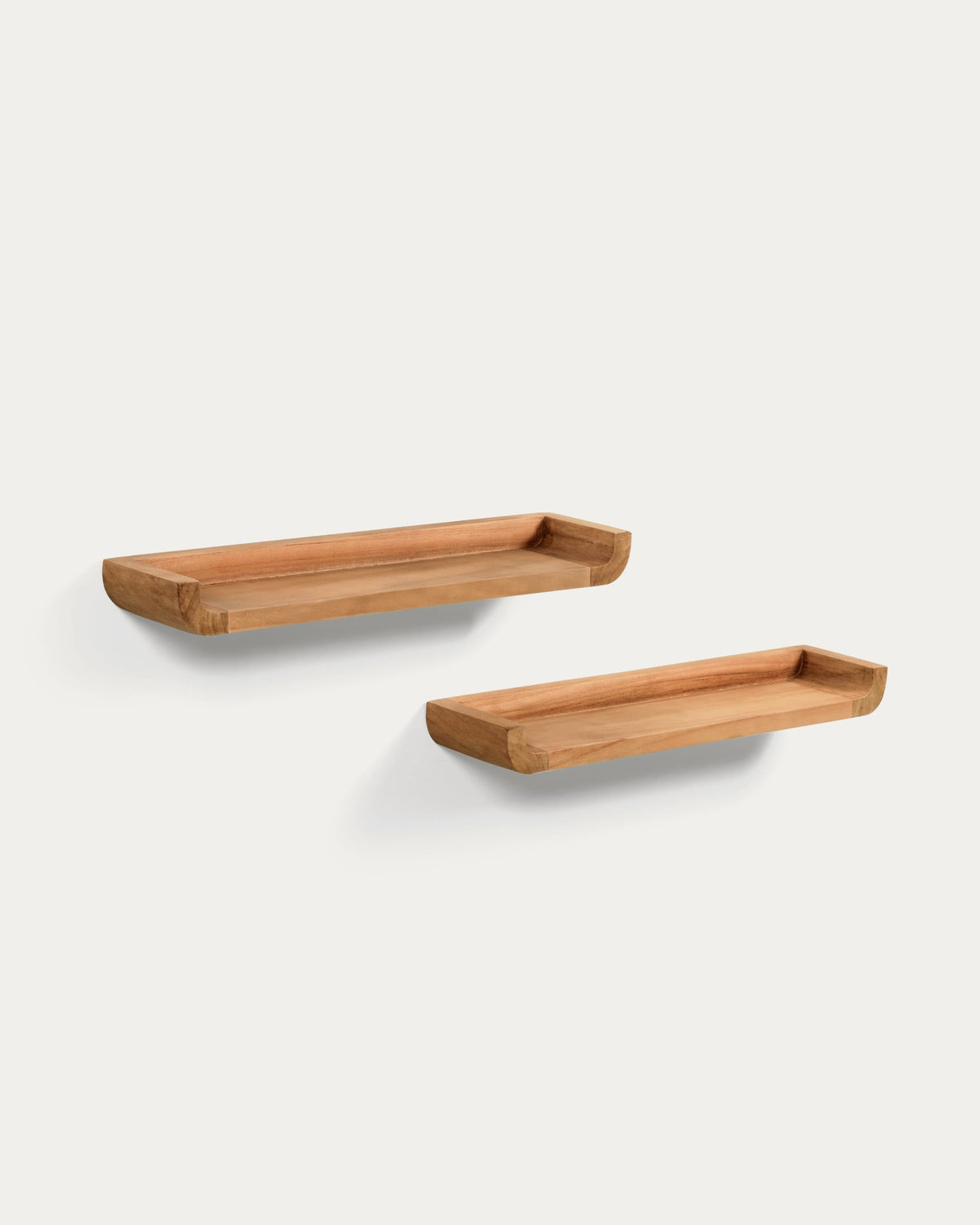 Japandi Wall Shelves Set in solid teak