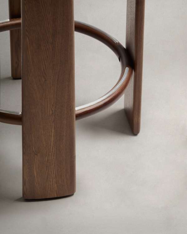 Beige Japandi Low Stool