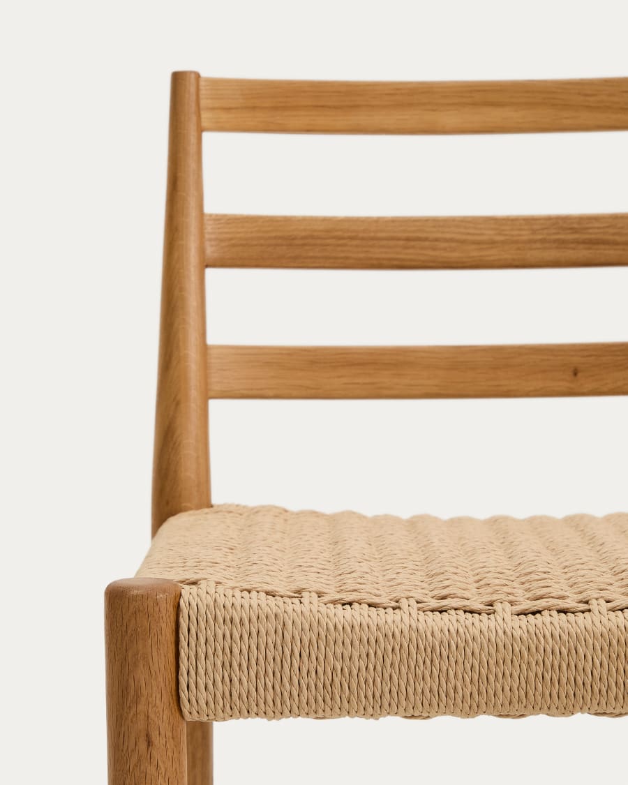 Wood & Rope Japandi Stool