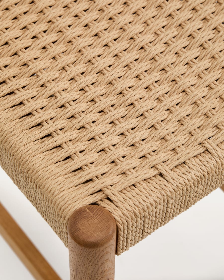 Wood & Rope Japandi Stool