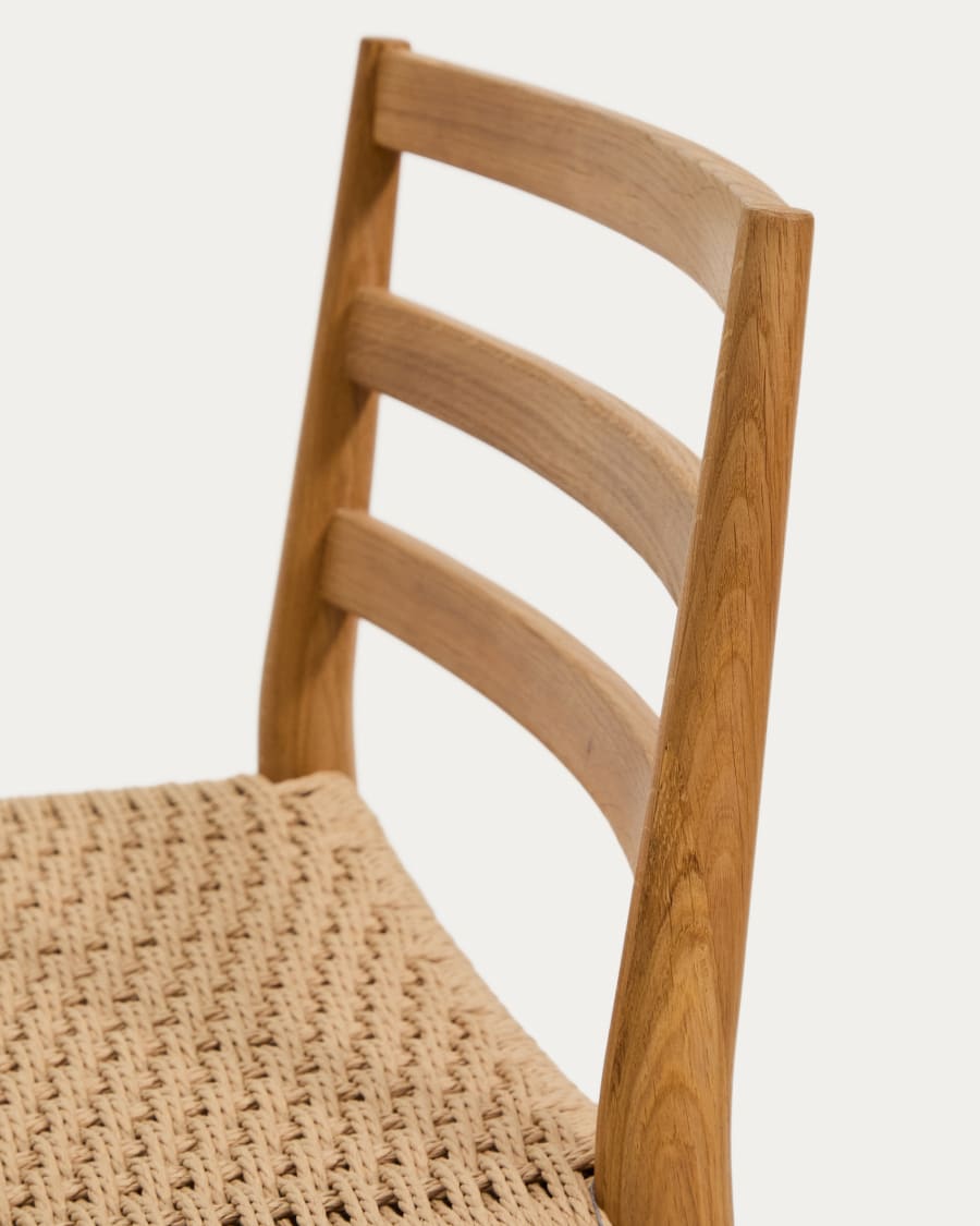 Wood & Rope Japandi Stool